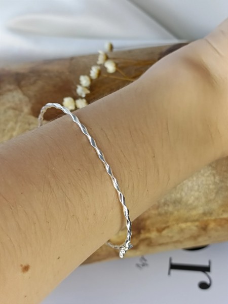 Bracelete Fio Torcido - Prata 925 - MP475-1470