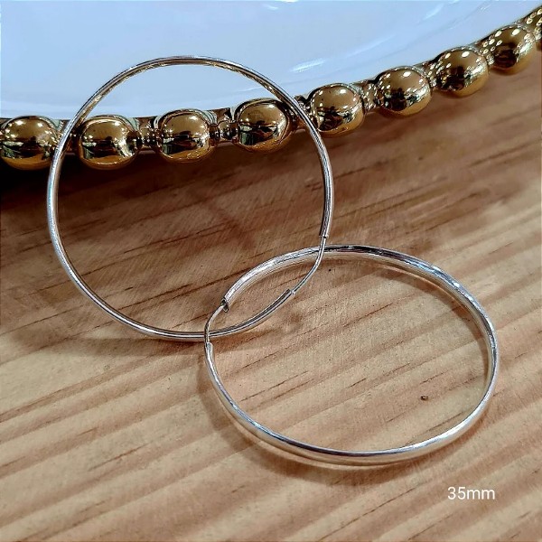 Argola Lisa - Prata 925 - 35mm - MB962-1160