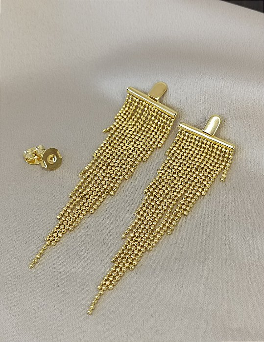 Brinco Franja - Semijoia 18k - BR04-11180