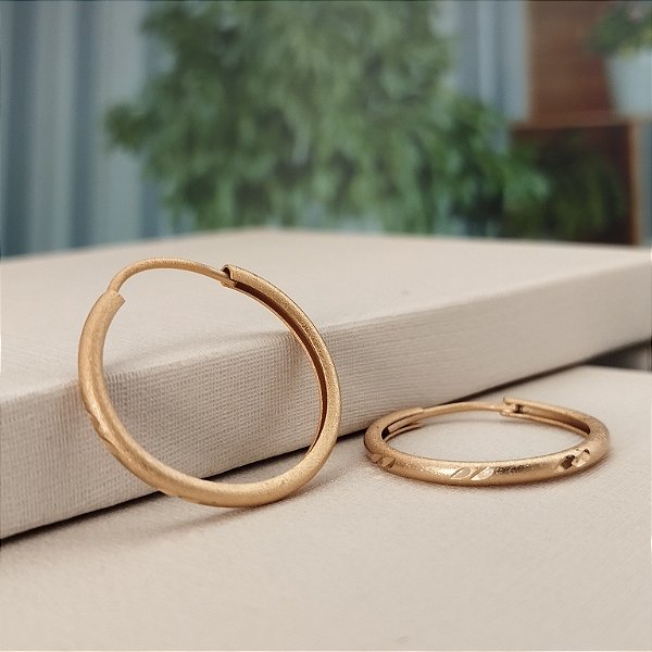 Argola Feminina Fosca - 20mm - Semijoia 18k - BR51-0288