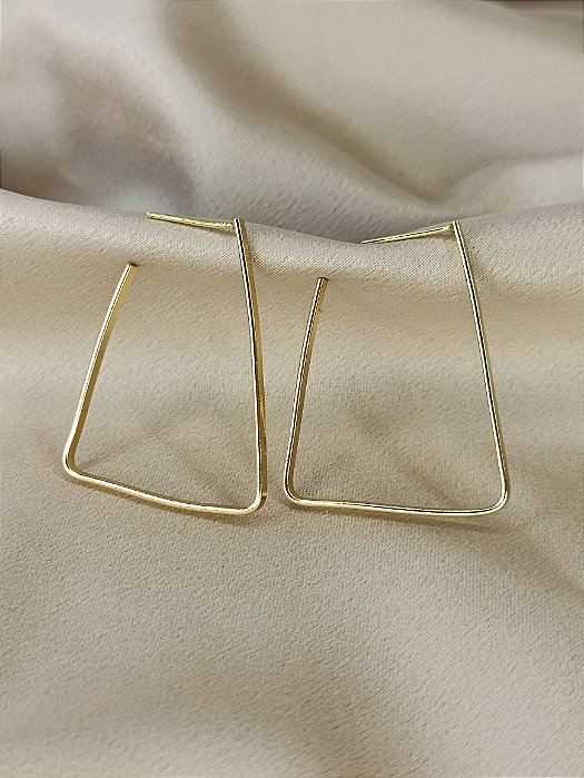 Argola Quadrada 35 mm - Semijoia 18k - BR88-02140