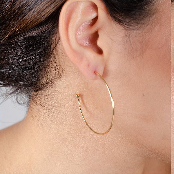 Argola Lisa - 3mm - Semijoia 18k - BR99-02110