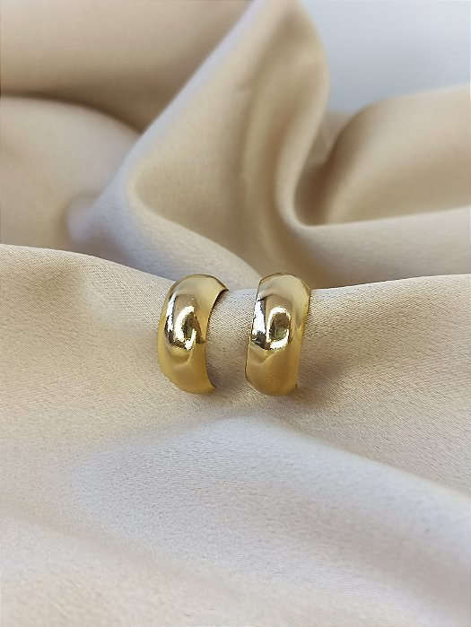 Argola Lisa 18 mm C/Tarraxa - Semijoia 18k - BR101-392