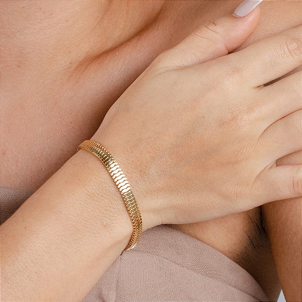 Pulseira Esteira - Semijoia 18k - MP858-14240