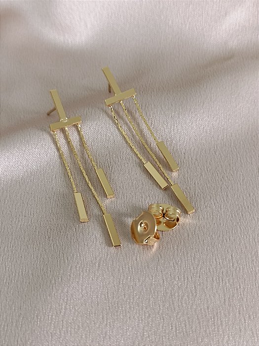 Brinco Longuinho - Semijoia 18k - BR181-04144