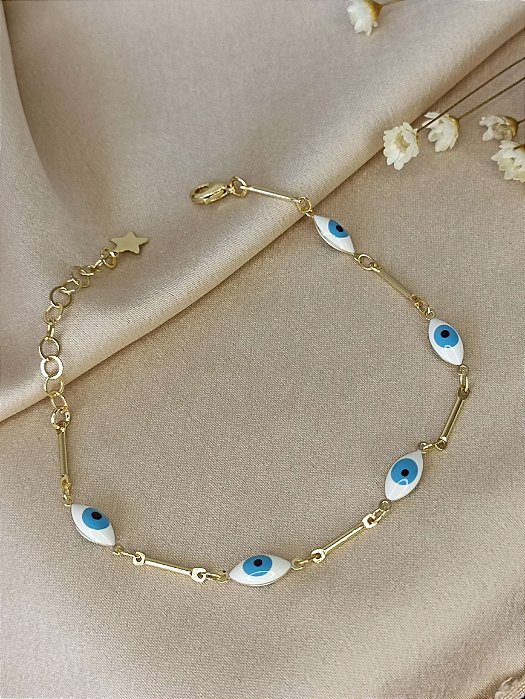 Pulseira Olho Grego - Semijoia 18k - MP508-06136