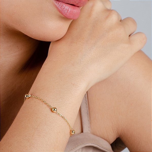 Pulseira Bolinhas - Semijoia 18k - MP525-05140