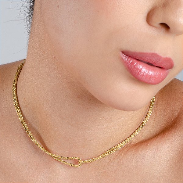 Gargantilha Choker Feminina - Semijoia 18k - MC979-12280