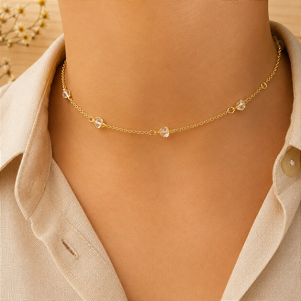 Gargantilha Choker Feminina - Semijoia 18k - MC994-10190