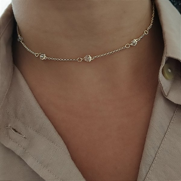 Gargantilha Choker Feminina - Semijoia 18k - MC994-10190