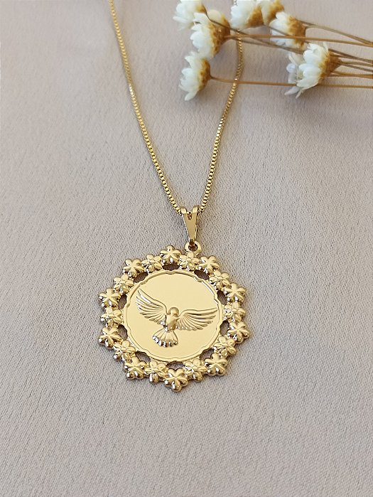 Gargantilha Mandala Espírito Santo - Semijoia 18k - MG33-07200