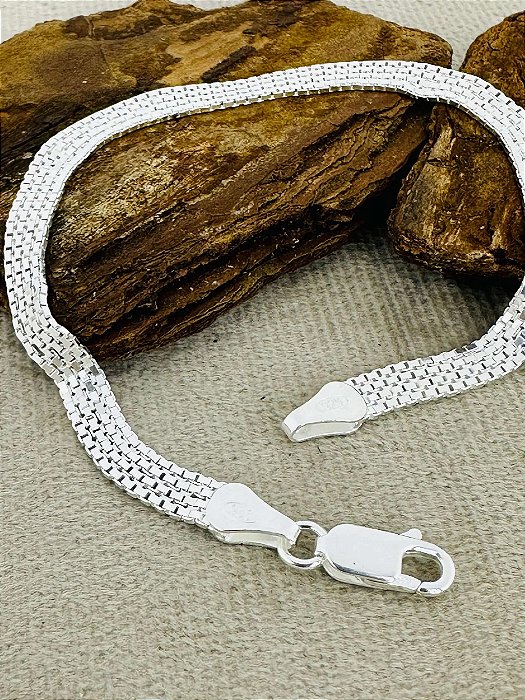 Pulseira Veneziana V22 - 4 Fios - Prata 925 - MP598-42218