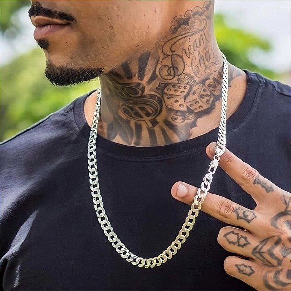 Corrente Grumet Piatta - F200 70cm - Prata 925 - MG154-6924154