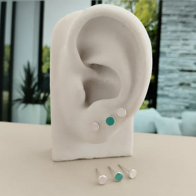 Trio Brincos Color - Prata 925 - BR387-1074