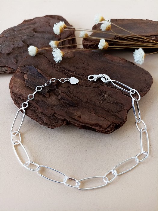 Pulseira Feminina Elo Alogado - Prata 925 - MP623-34170