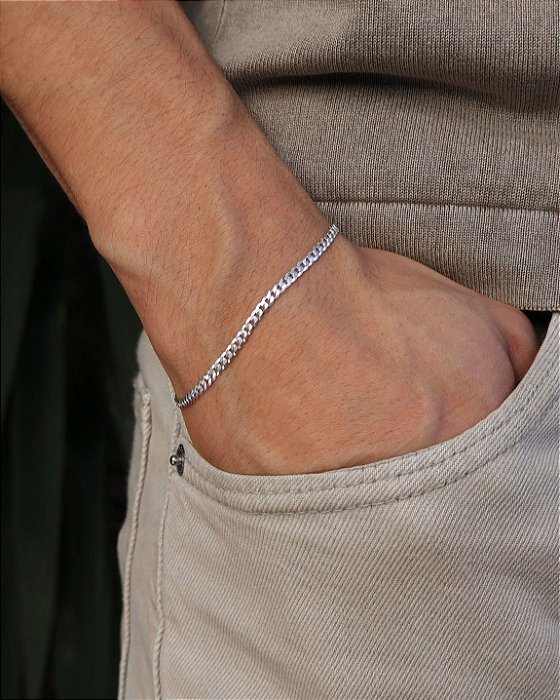 Pulseira Masculina Grumet -3mm - Prata 925 - MP653-30178