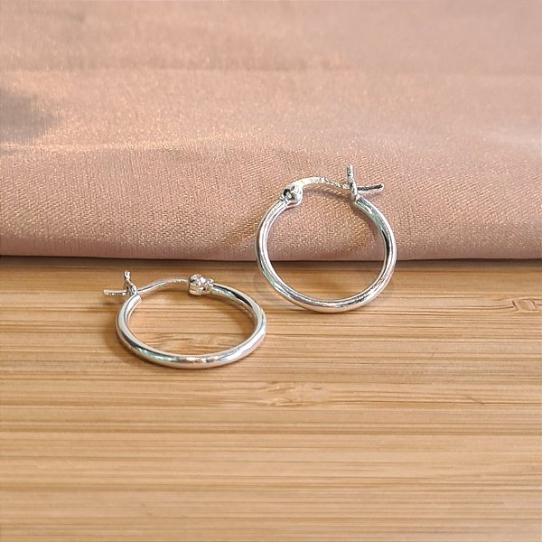Argola Lisa - C/ Fecho Italiano - 19mm - Prata 925 - BR681-1488