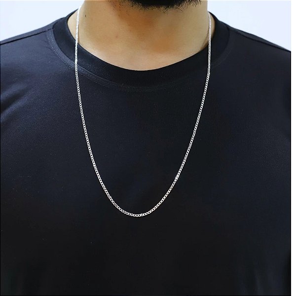 Corrente Grumet - 2mm - 4.4g - 70cm - Prata 925 - MG325-35260
