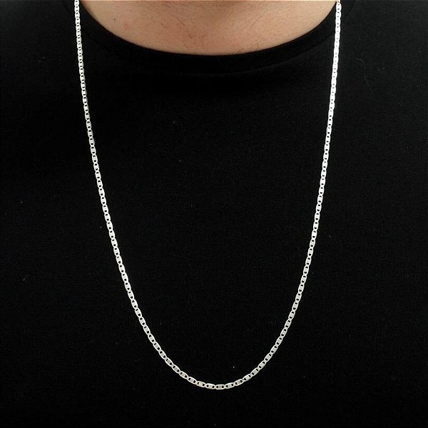 Corrente Masculina Piastrine - 70cm - 2.5mm - Prata 925 - MG573-44264