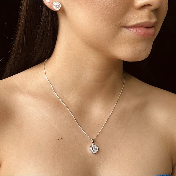 Conjunto Com Zircônias - Prata 925 - MCJ88-61368