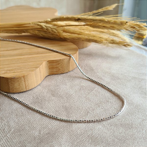 Gargantilha Pipoca Diamantada - 40cm - Prata 925 - MG380-18112
