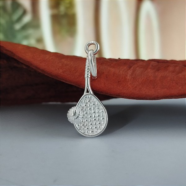 Pingente Raquete Beach Tênis - Prata 925 - MPI382-1166