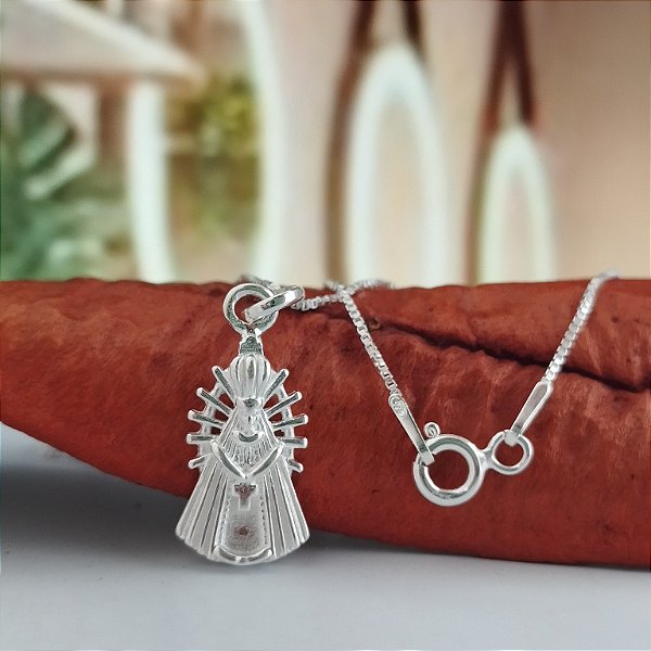 Gargantilha Nossa Senhora Aparecida - Prata 925 - MG391-25150