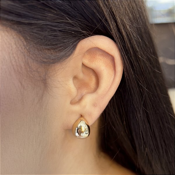 Brinco Gota 13mm - Semijoia 18k - BR760-10110