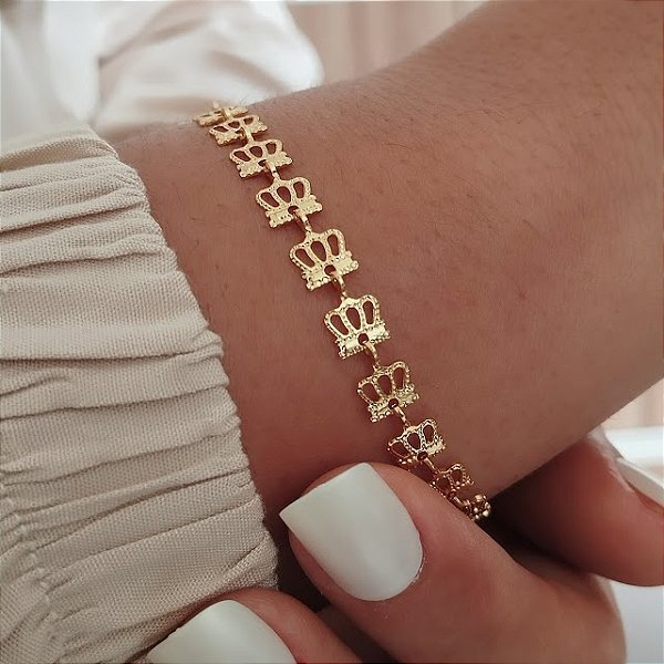 Pulseira Coroas - Semijoia 18k - MP849-09110