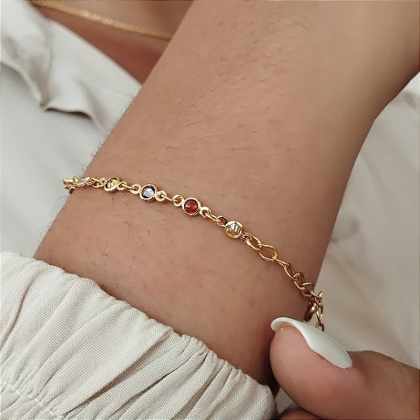 Pulseira Ponto de Luz Colors - Semijoia 18k - MP860-16160