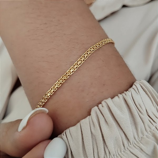 Pulseira Esteira - Semijoia 18k - MP862-12130