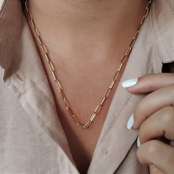 Gargantilha Elo Cartier -Semijoia 18k - MG489-23260