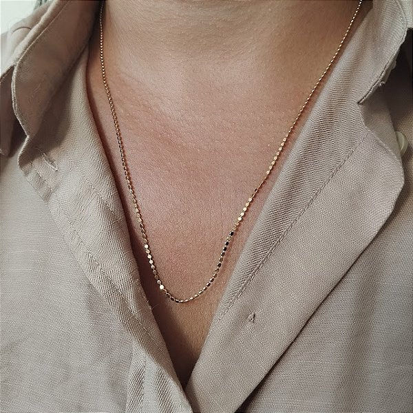 Gargantilha Diamantada - Semijoia 18k - MG479-17170