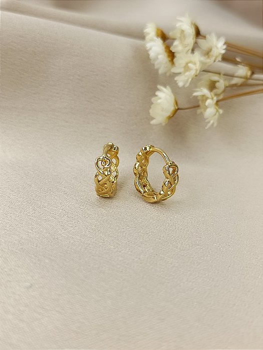 Argola Vazada - Semijoia 18k - B87-172