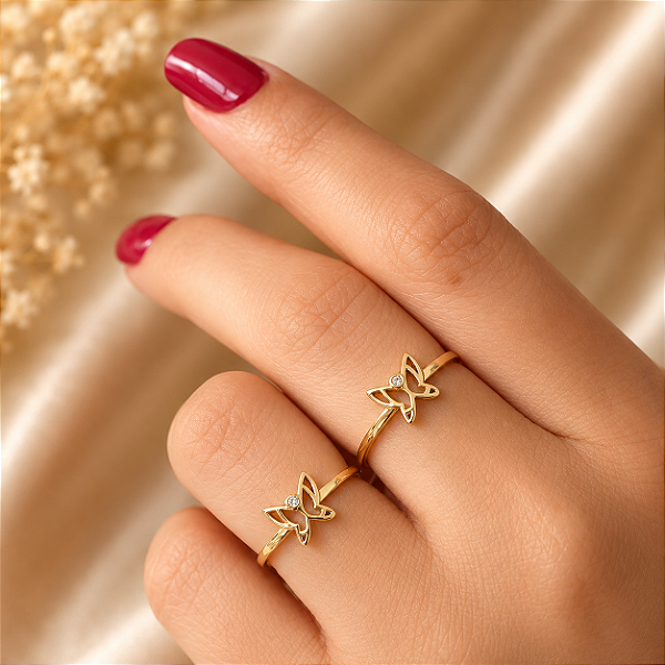 Anel Borboleta - Semijoia 18k - MA401-16116