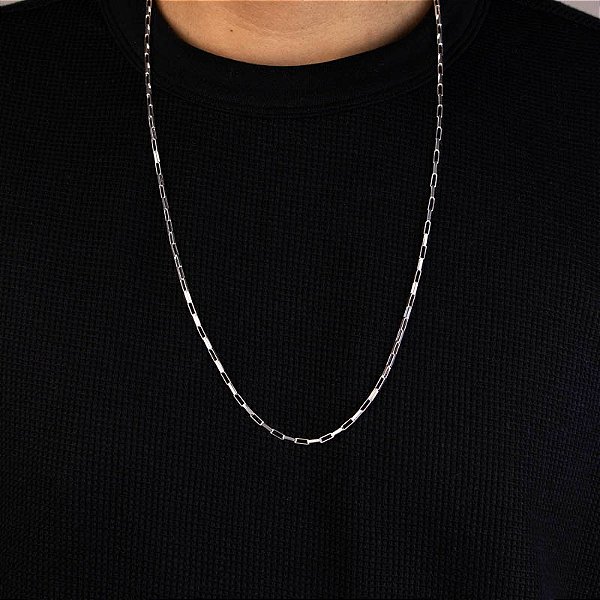 Corrente Masculina Elo Cartier - 70cm - 1.5mm - Prata 925 - MG571-32186