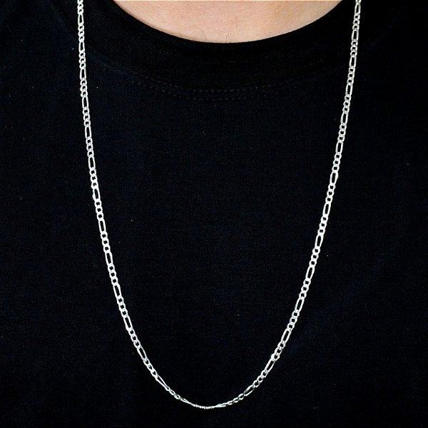 Corrente Masculina 3 Por 1 - 70cm - 3mm - Prata 925 - MG592-64384
