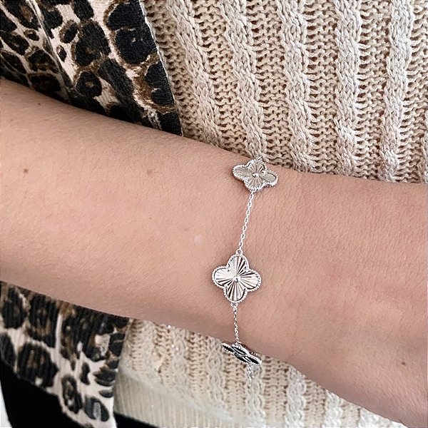 Pulseira Com Trevos - Prata 925 - MP926-22140