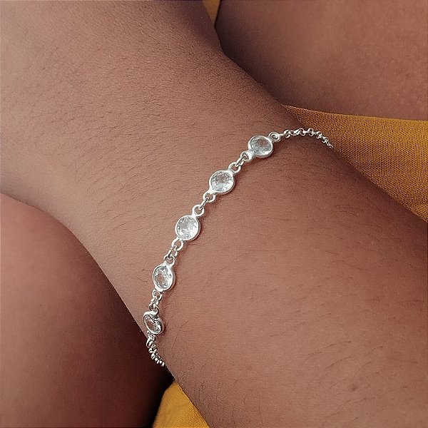 Pulseira Com Zircônias - Prata 925 - MP931-18110