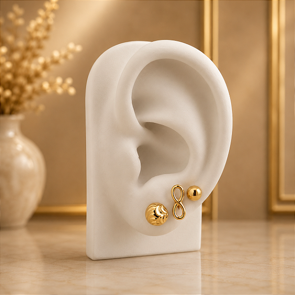 Trio Feminino - Semijoia 18k - B169-1070