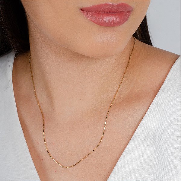 Gargantilha Trabalhada -Semijoia 18k - Antialérgica