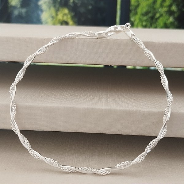 Pulseira Rabo de Rato e Pipoca Torcida - Prata 925 - MP966-27162