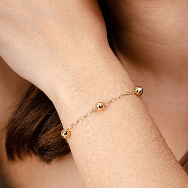 Pulseira Bolinhas - Semijoias 18k - MP995-915