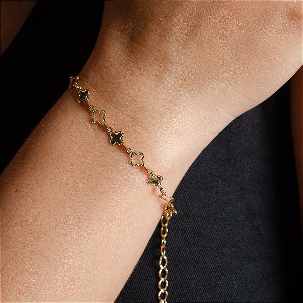Pulseira Mini Trevos - Semijoias 18k - P23-10140
