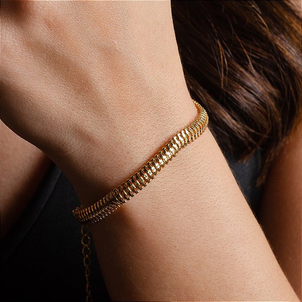 Pulseira Lacraia - Semijoias 18k - P39-19220