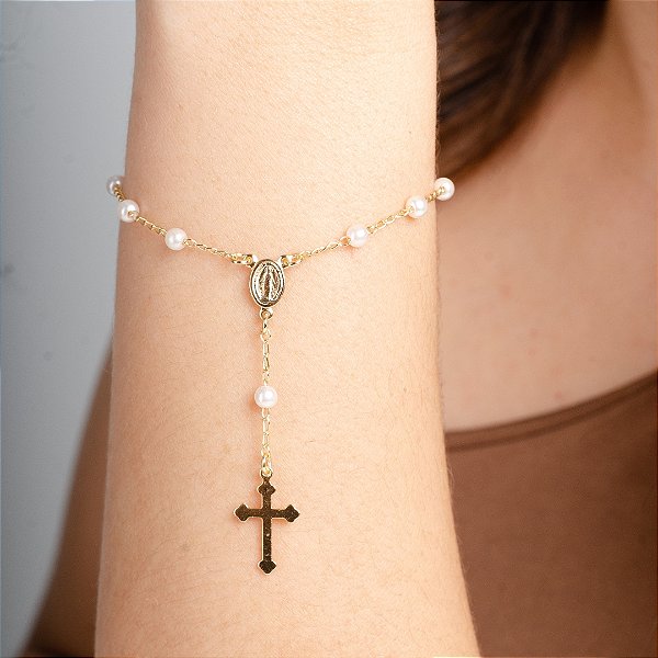 Pulseira Terço N. Senhora  das Graças  Infantil - Semjoias 18k - P43-09130