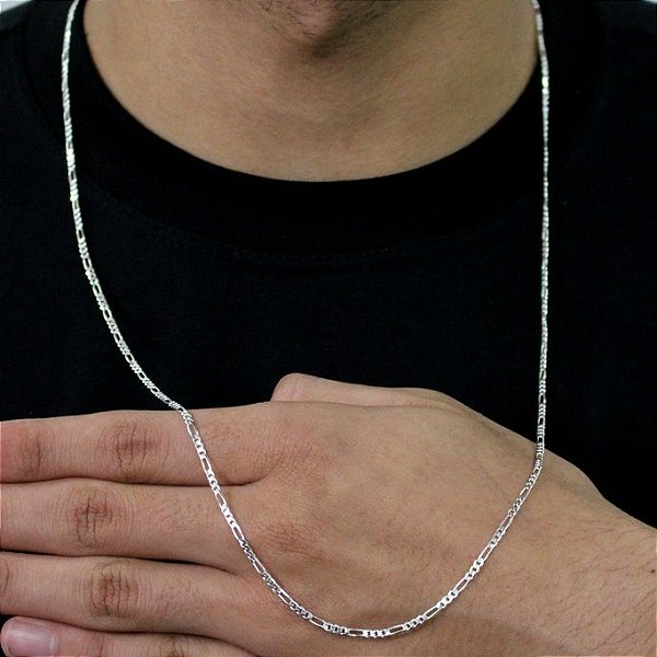 Corrente Masculina 3 Por 1 - 60cm - 2mm - Prata 925 - MG781-33198