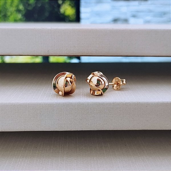 Brinco Bola Esférico  - Semijoia 18k - B424-0770