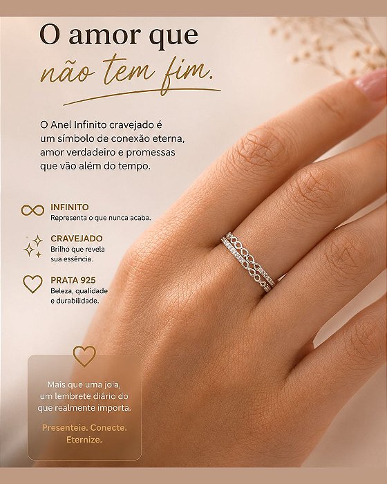 Anel Infinitos Com Zircônias - Prata 925 - MA500-25150