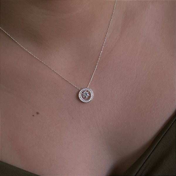 Gargantilha Cravejada - Prata 925 - MG795-48288